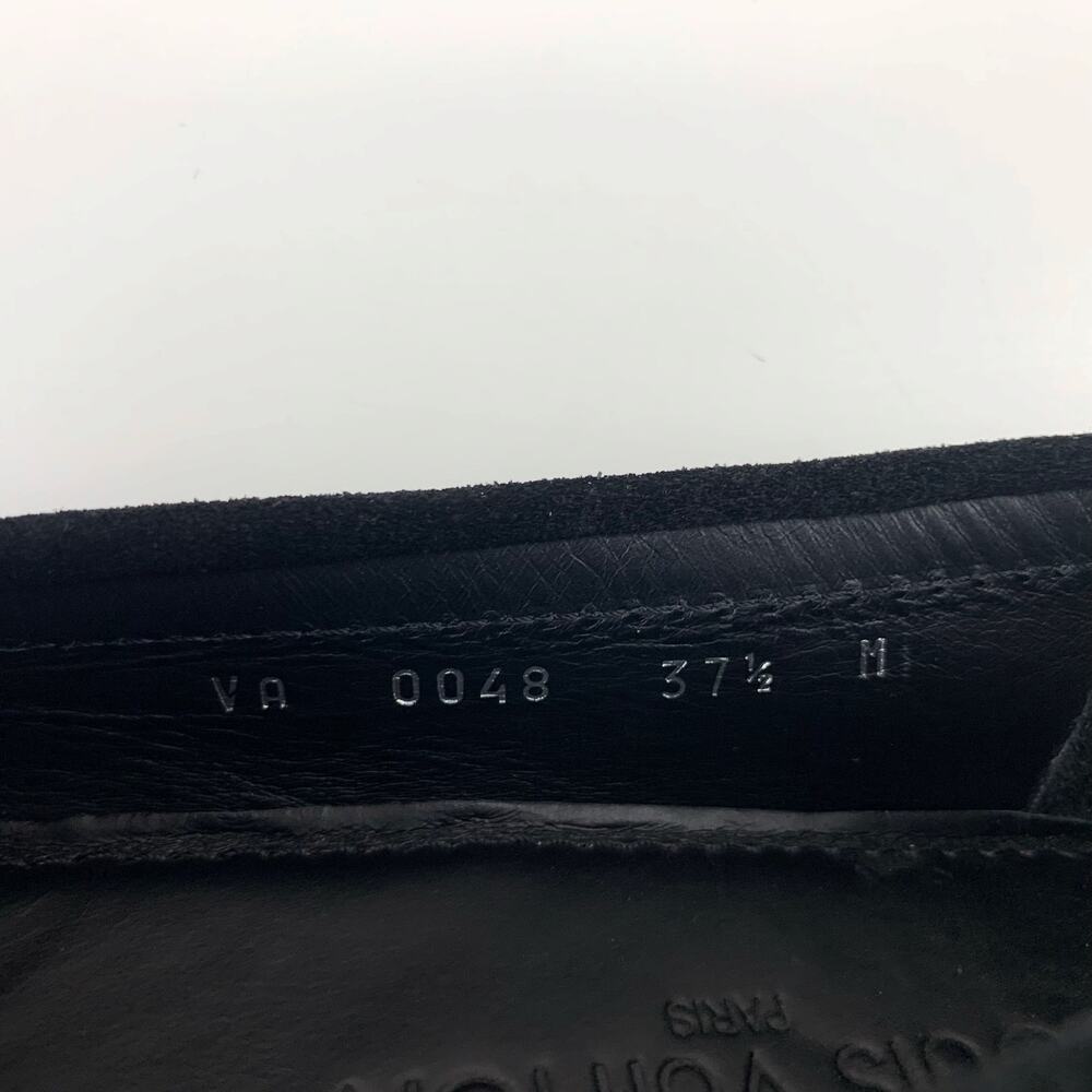 Louis Vuitton Monte Carlo Black Suede Moccasins Driving Shoes Womens 37.5 US 7.5 - Picture 6 of 13